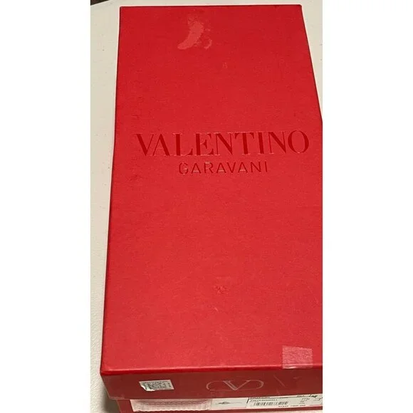 Valentino V Logo Cutout Calfskin Pink Slide Shoes Size 8 - Picture 6 of 6